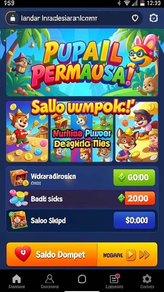 Salah satu level menantang yang penuh rintangan.