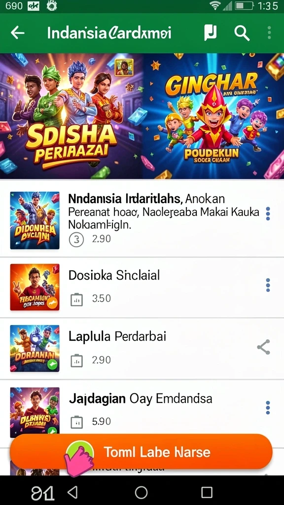 Screenshot menunjukkan karakter yang unik dalam permainan.