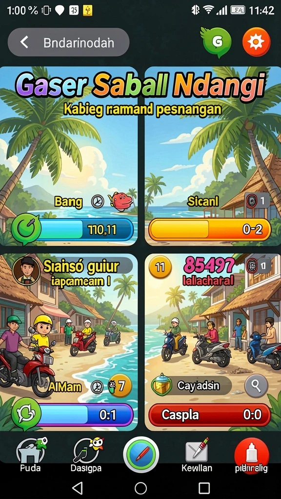 Tangkapan layar dari pertempuran seru di dalam game.