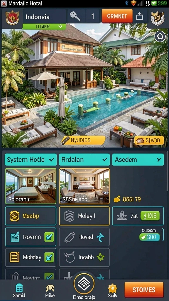 Tampilan menu awal yang menarik dan user-friendly.