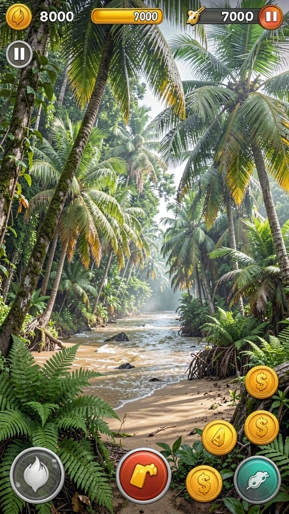 Gambar level yang menantang dan penuh warna.