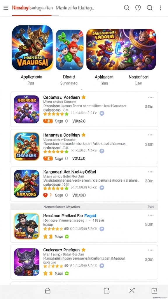 Tema permainan yang beragam dan menarik.