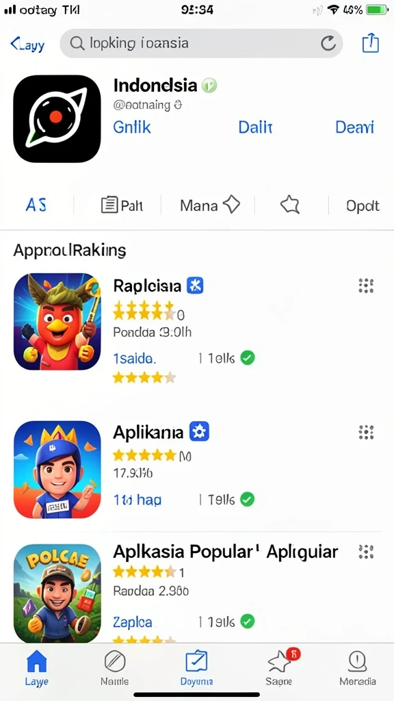 Tampilan berbagai karakter unik di dalam game.