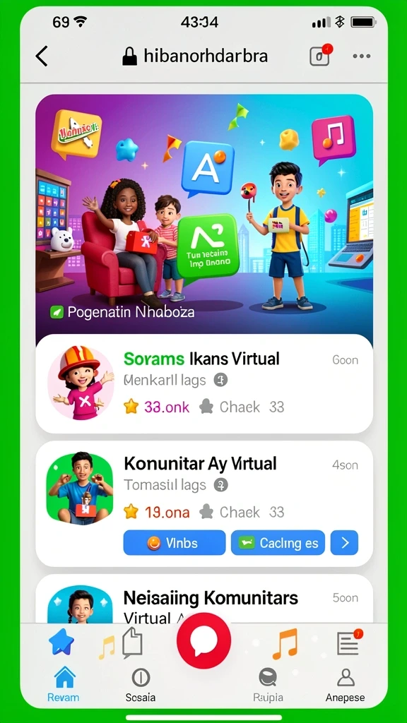 Tampilan antarmuka MENANGBET yang sederhana dan berwarna.
