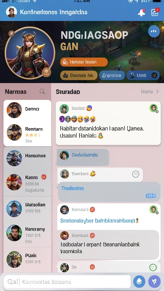 Screenshot memperlihatkan karakter unik dalam QQDEWA.