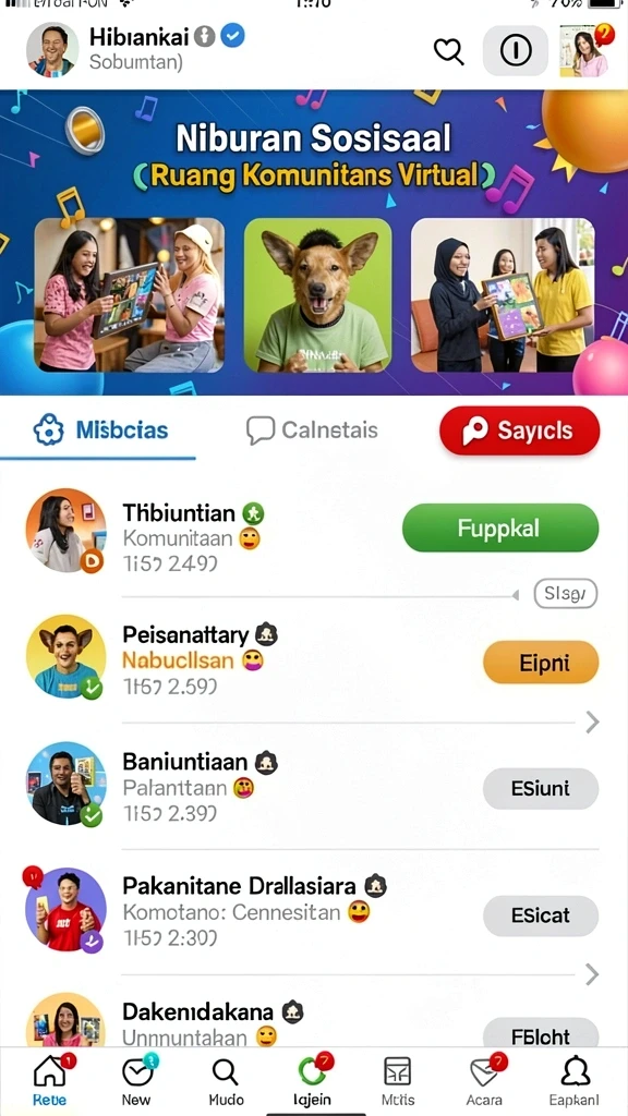 Karakter unik dengan kemampuan yang dapat ditingkatkan.