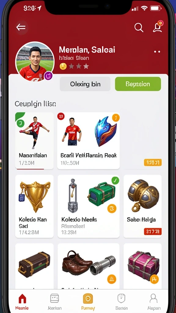 Screenshot menunjukkan tampilan antarmuka utama game yang menarik.