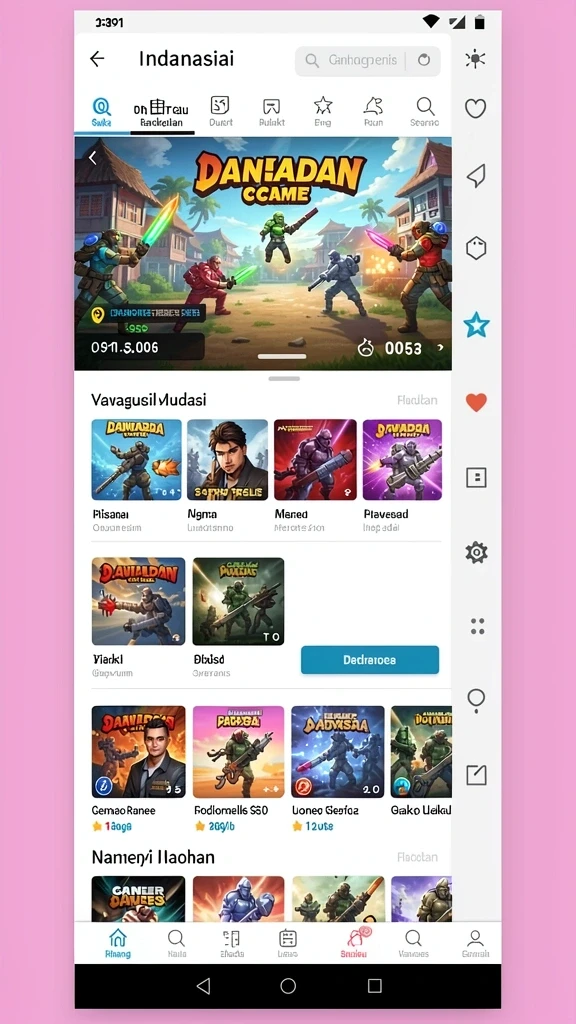 Tangkapan layar pertarungan epik dalam game.